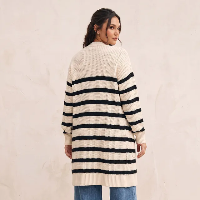 Splash Youth Longline Striped Cardigan – image 4