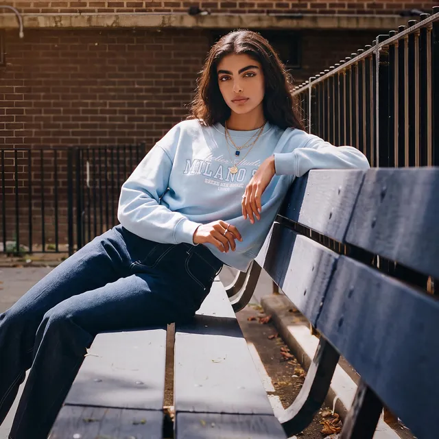 Splash Youth Sweatshirt with Typographic Print