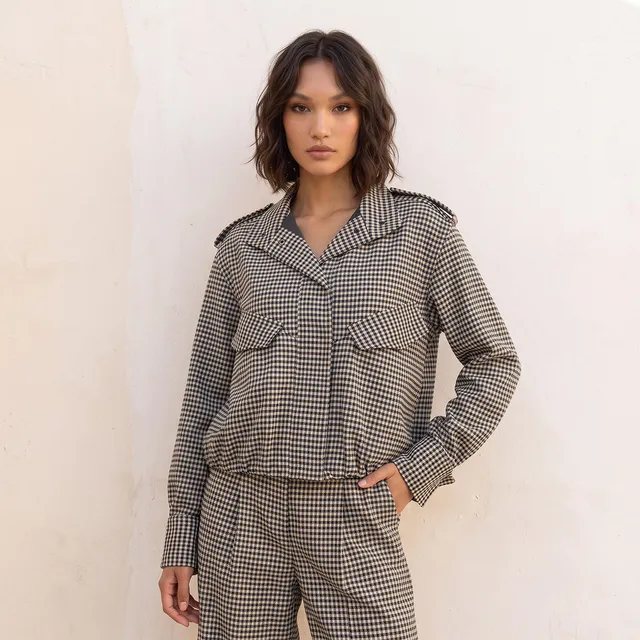 Splash Youth Jacket with Checked Design – image 2