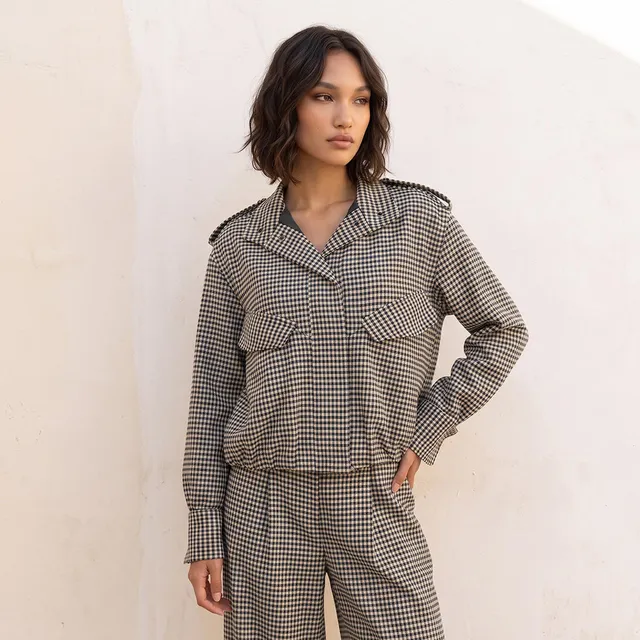 Splash Youth Jacket with Checked Design – image 6