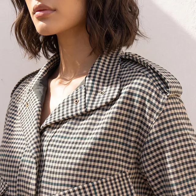 Splash Youth Jacket with Checked Design – image 7