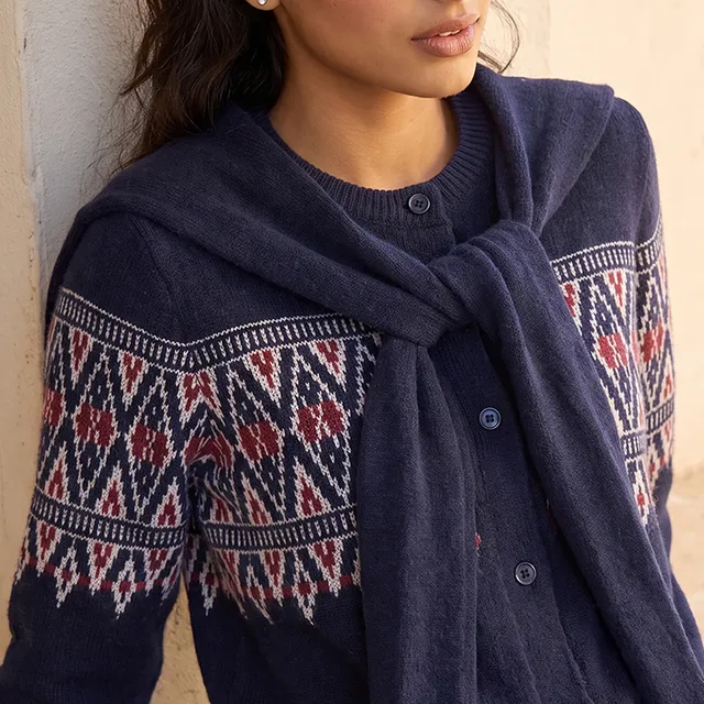 Splash Youth Textured Cardigan with Tie-Up Scarf – image 4