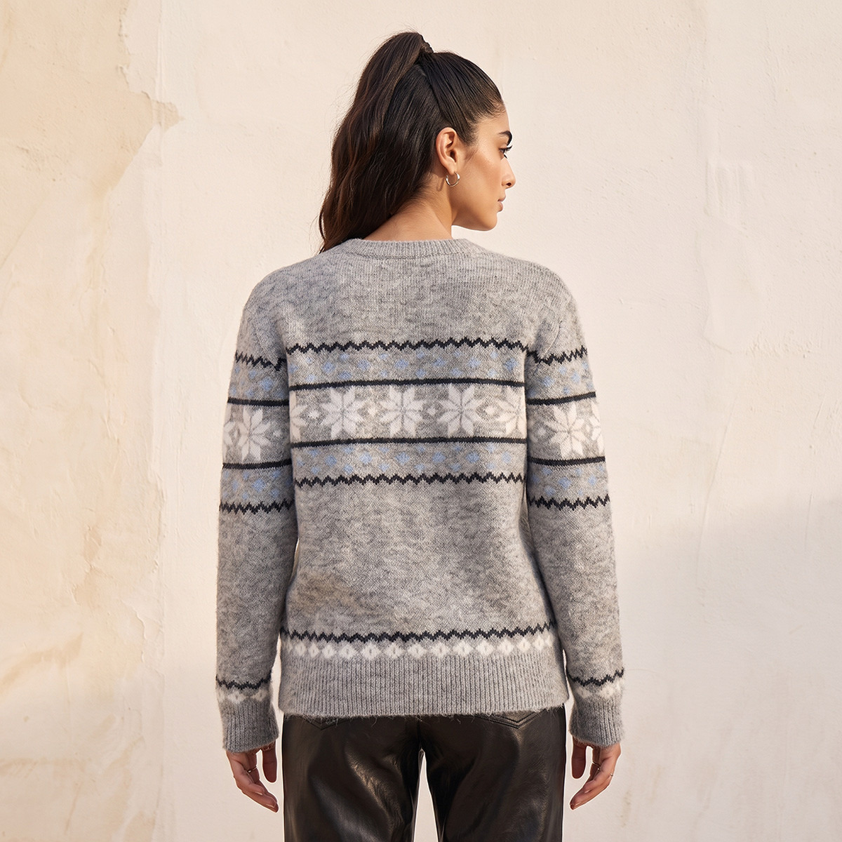 Splash Youth Fair Isle Textured Sweater