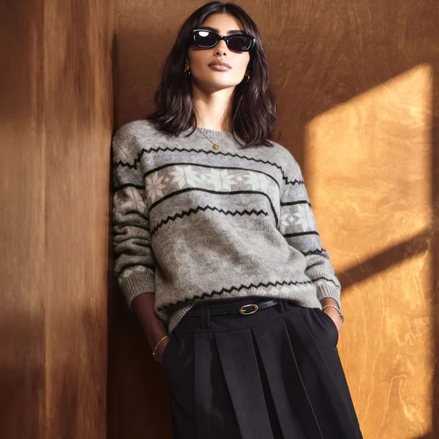 Splash Youth Fair Isle Textured Sweater