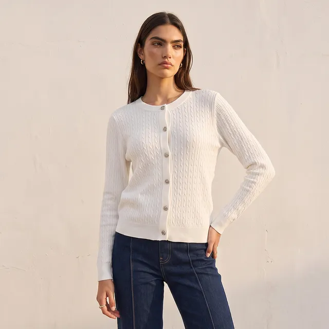 Splash Youth Textured Cardigan with Button Closure – image 8