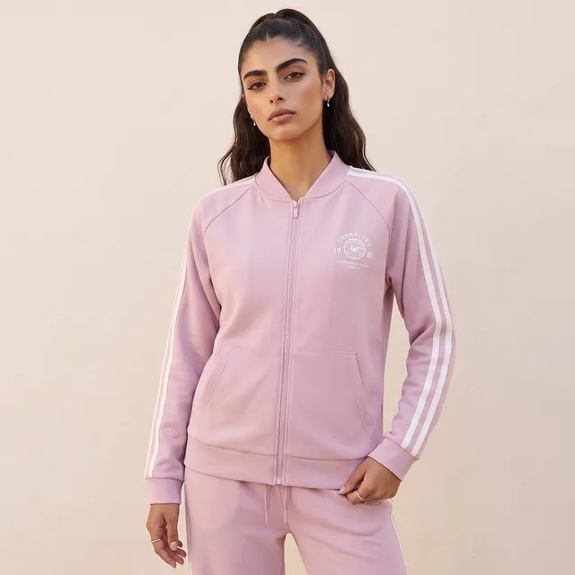 Splash Youth Striped Bomber Jacket with Zip Closure – image 2