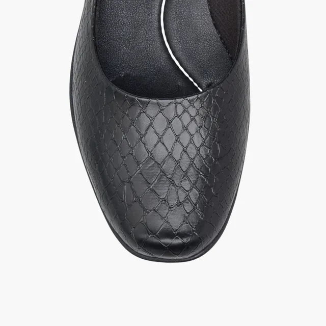 Piccadilly Textured Slip-On Wedge Ballerina Shoes – image 4