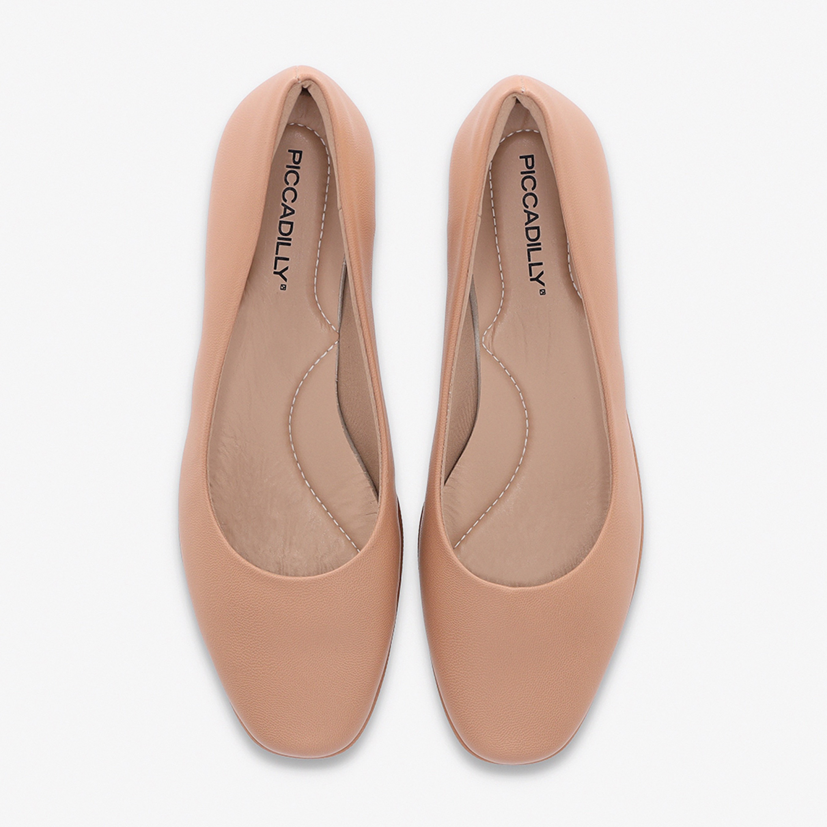 Piccadilly Round Toe Slip-On Shoes with Wedge Heels