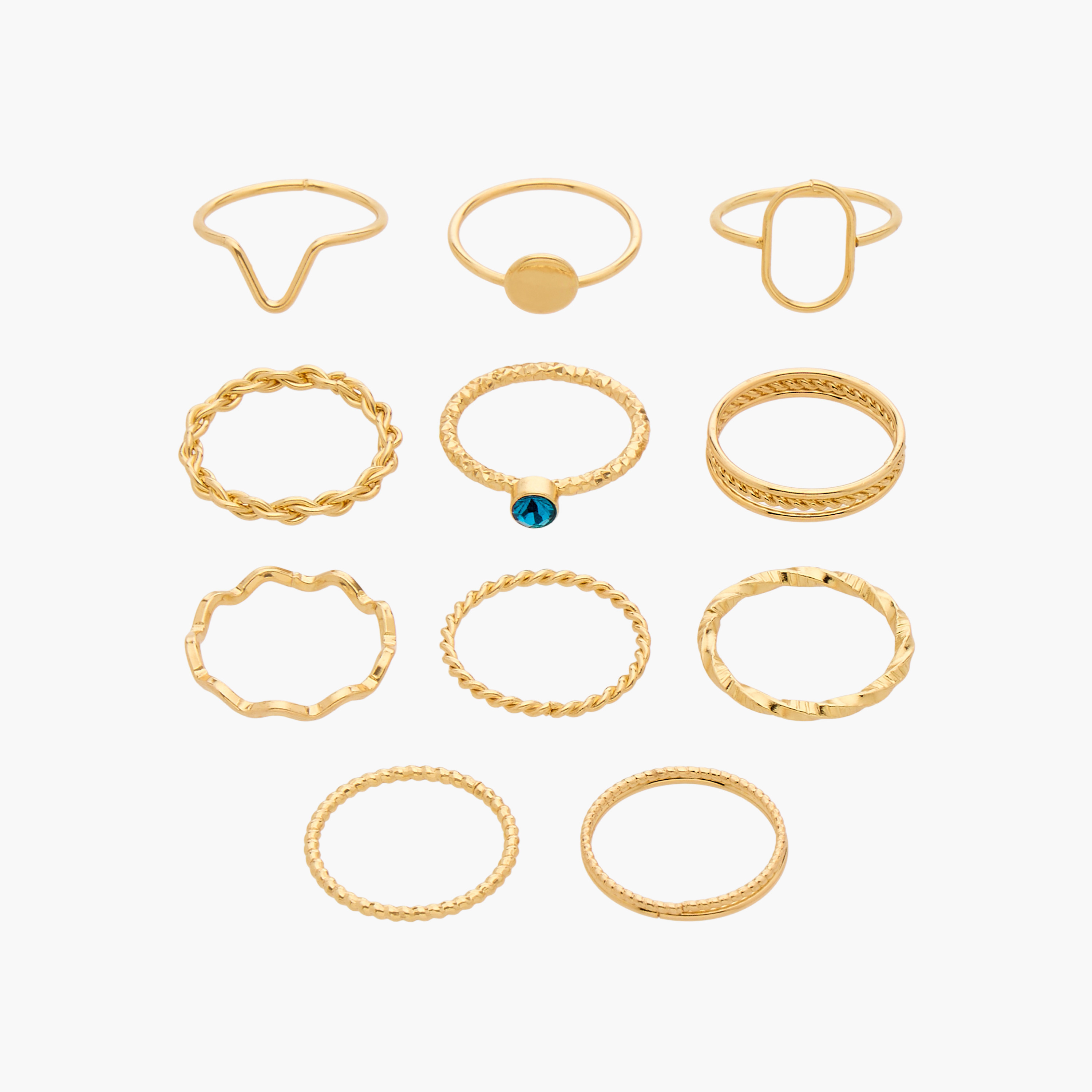 11-Pack Assorted Metal Ring Sets