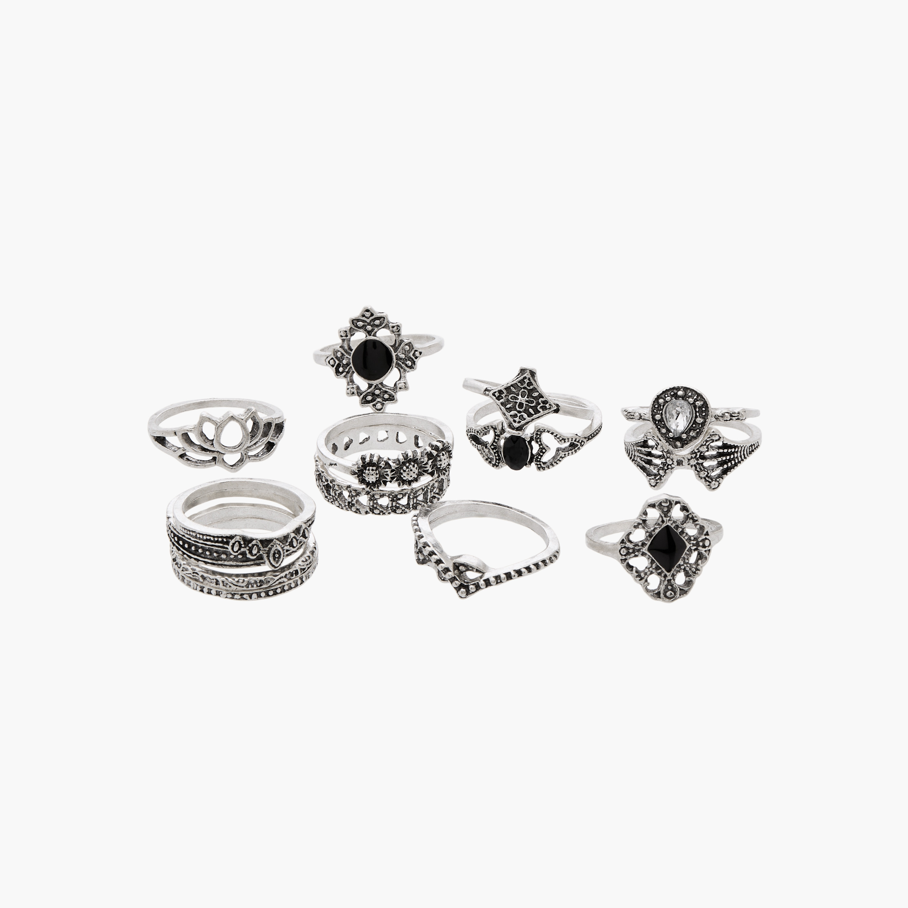 Pack of 15 Assorted Metal Ring