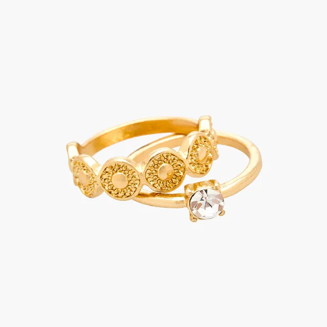 Set of 9 - Assorted Gold Tone Ring – image 3