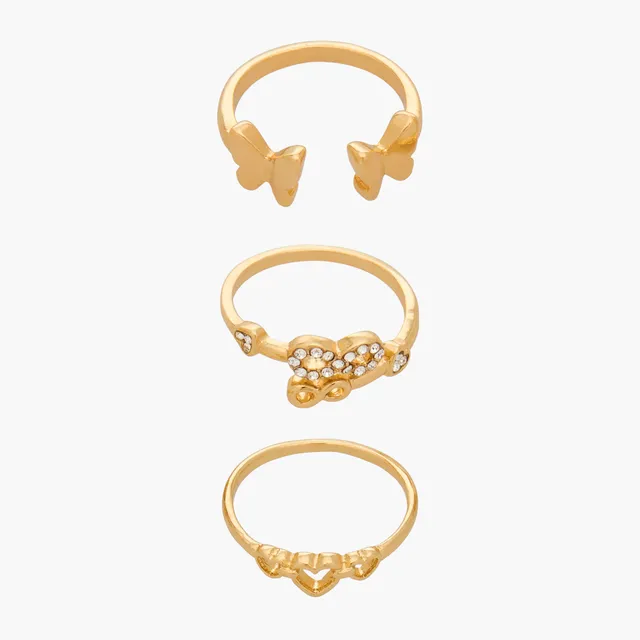 3-Pc Ring Sets Gold