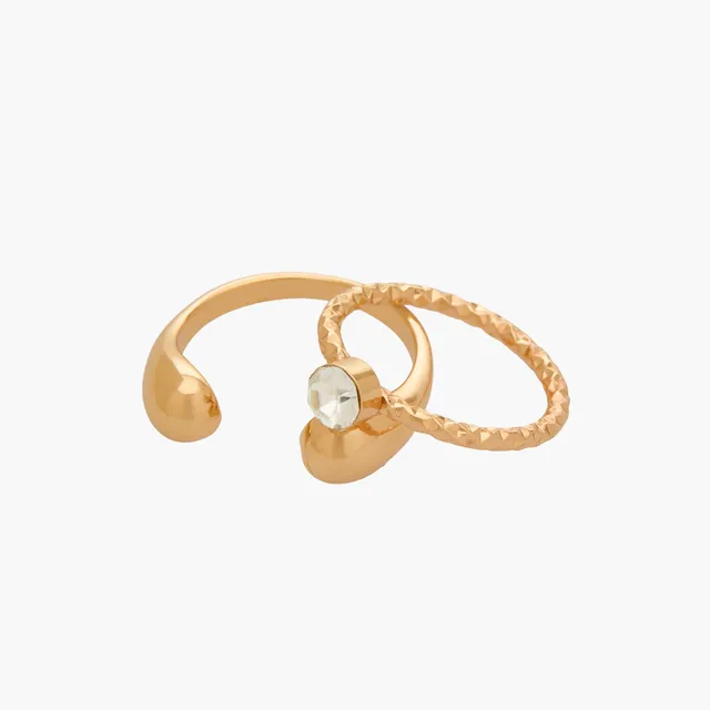Set of 7 - Assorted Gold Tone Rings – image 3