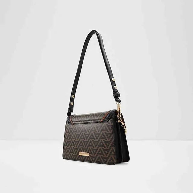 Aldo Amdouna Monogram Shoulder Bag with Twist Lock Closure and Detachable Strap – image 2