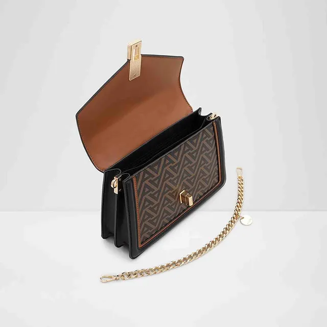Aldo Amdouna Monogram Shoulder Bag with Twist Lock Closure and Detachable Strap – image 3