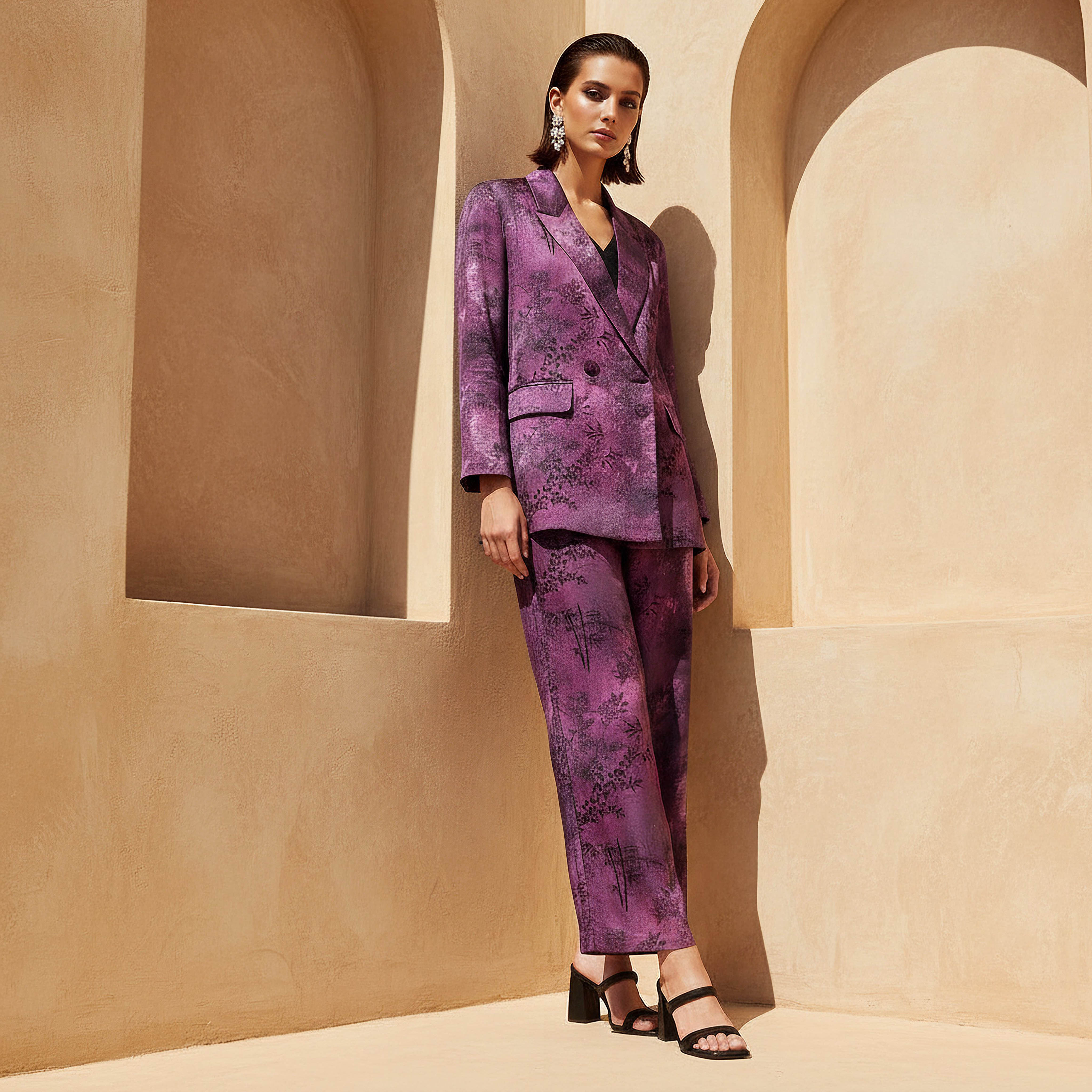 Iconic Blazer with Floral Print