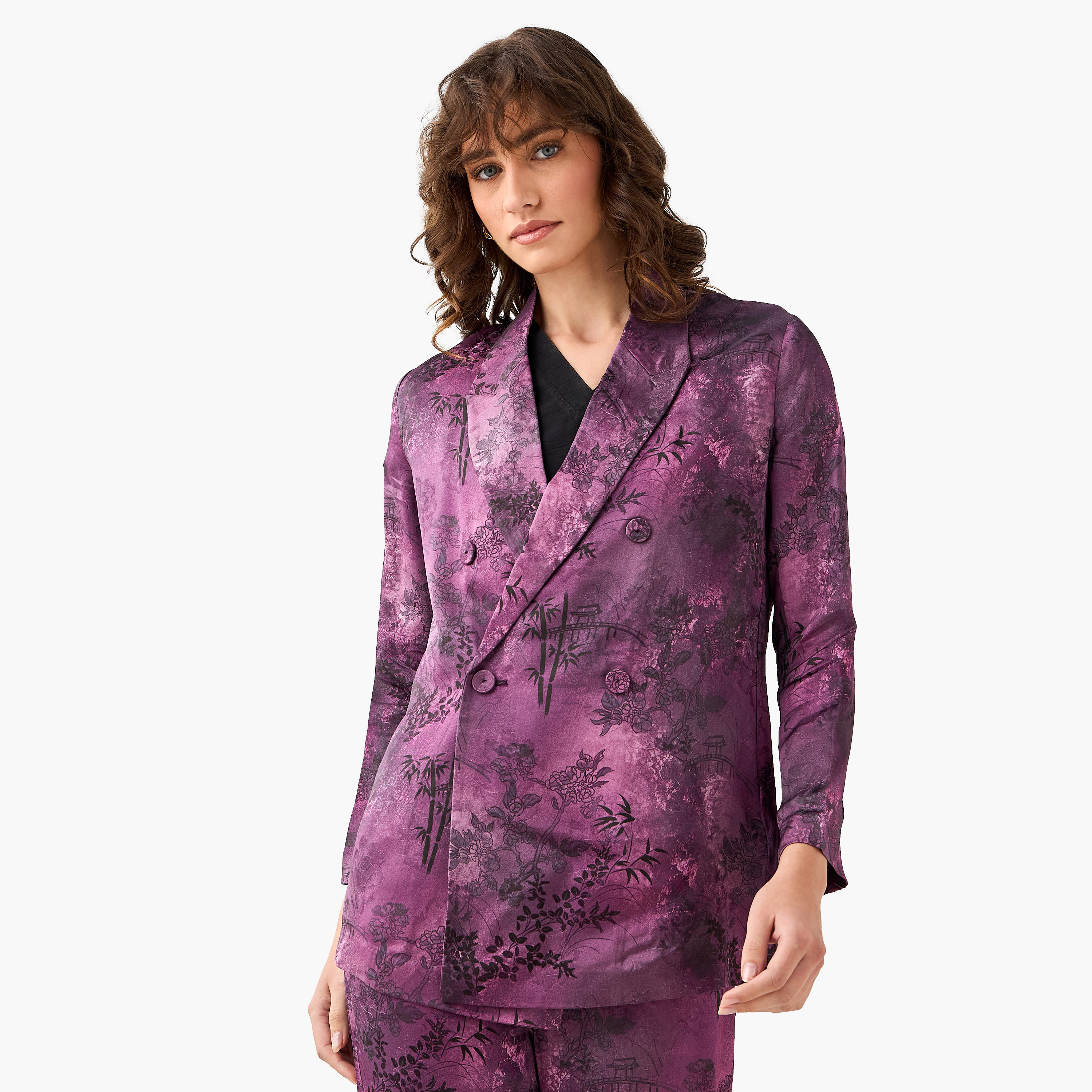 Iconic Blazer with Floral Print