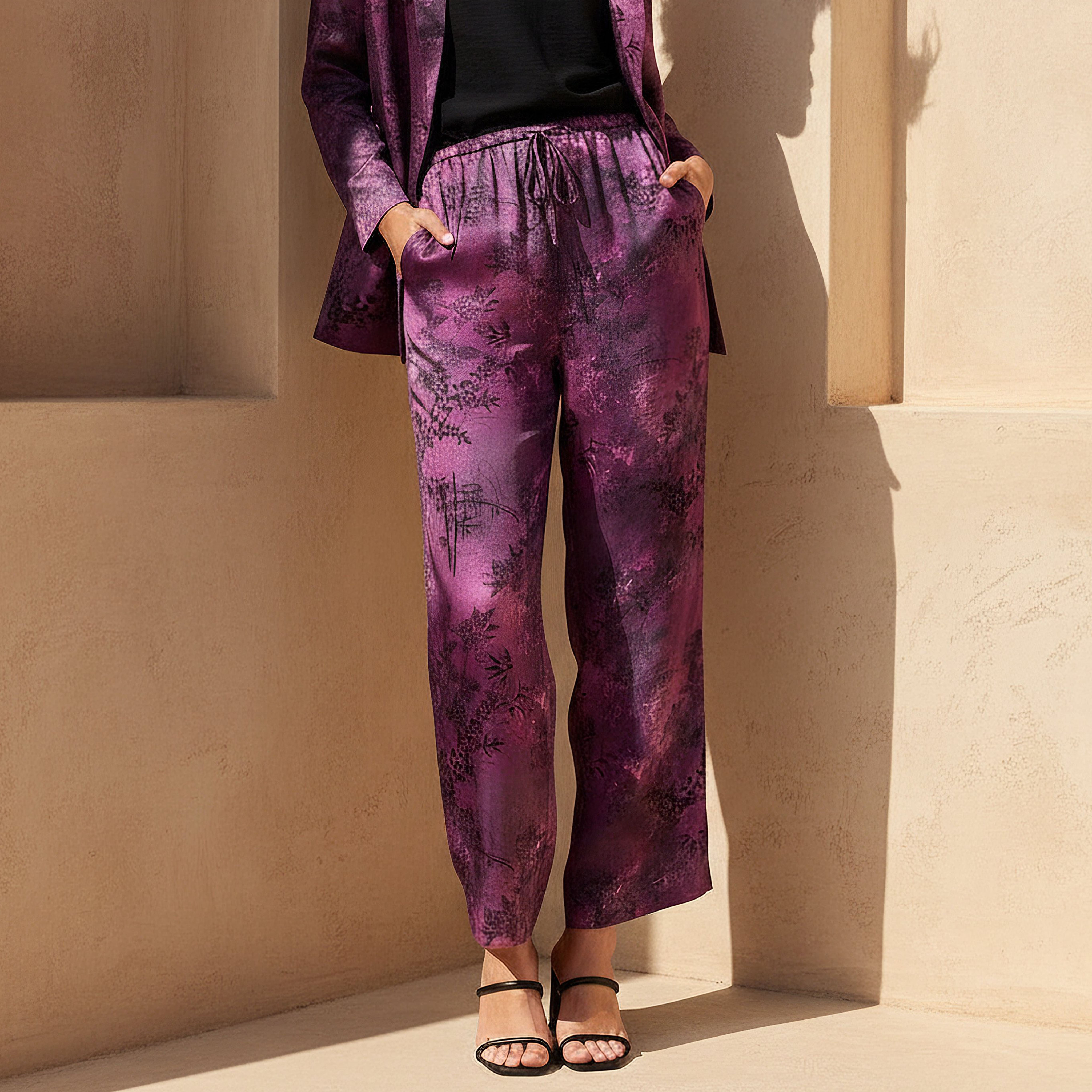 Straight Fit Printed Pants