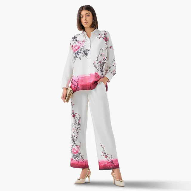 Wide Leg Floral Print Pants – image 5