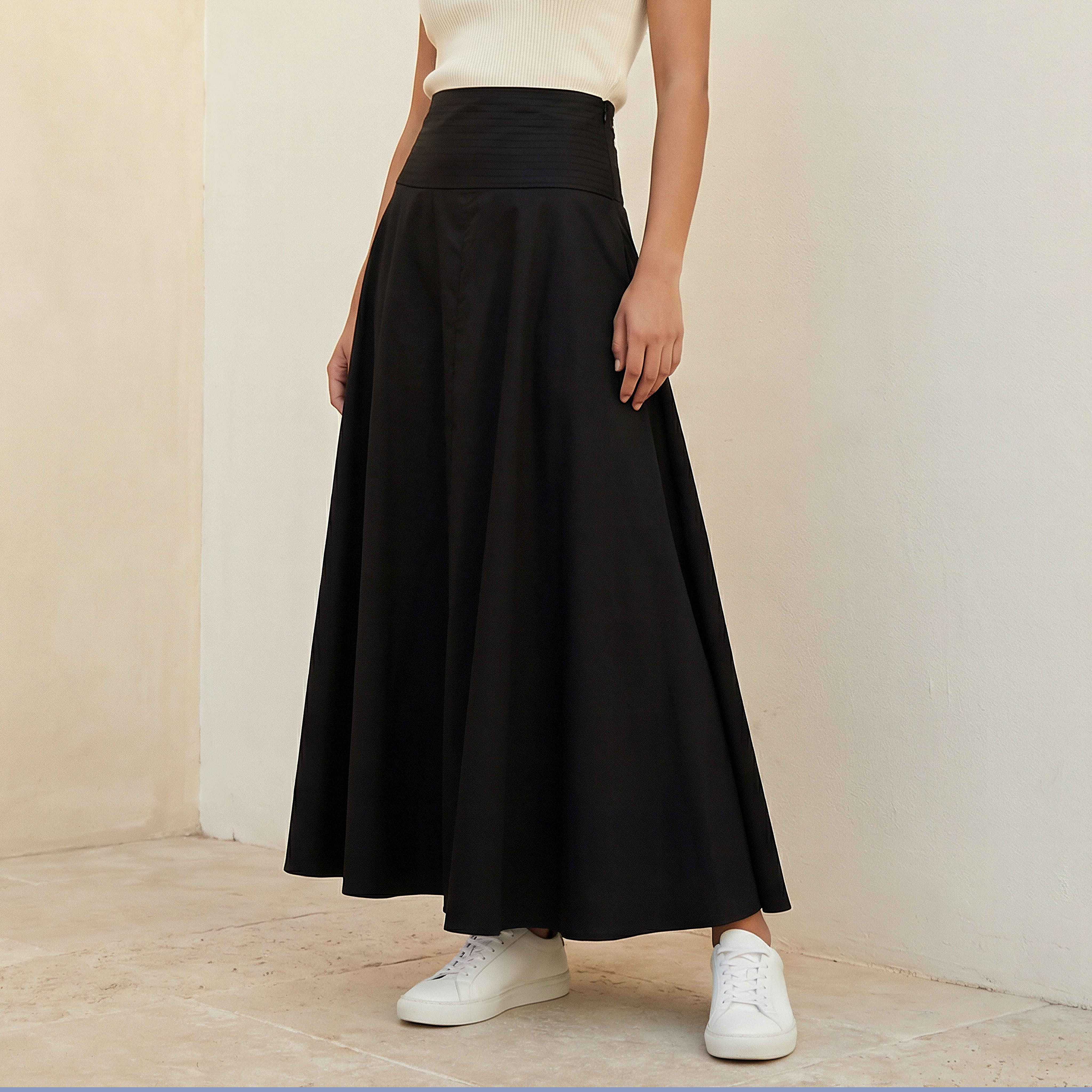 Maxi Cotton A-line Skirt