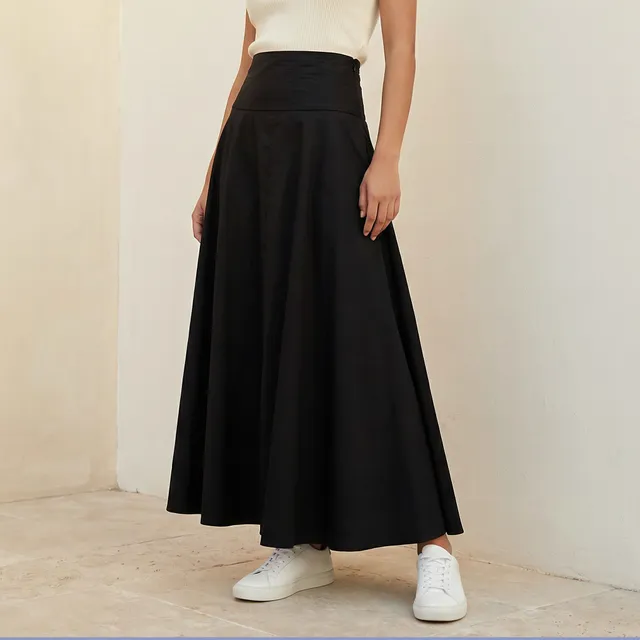 Maxi Cotton A-line Skirt