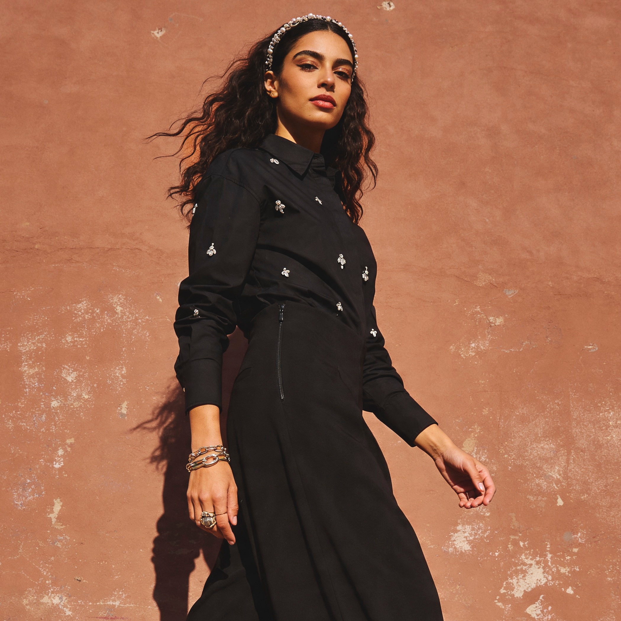 Relaxed Fit Cotton Embellished Shirt