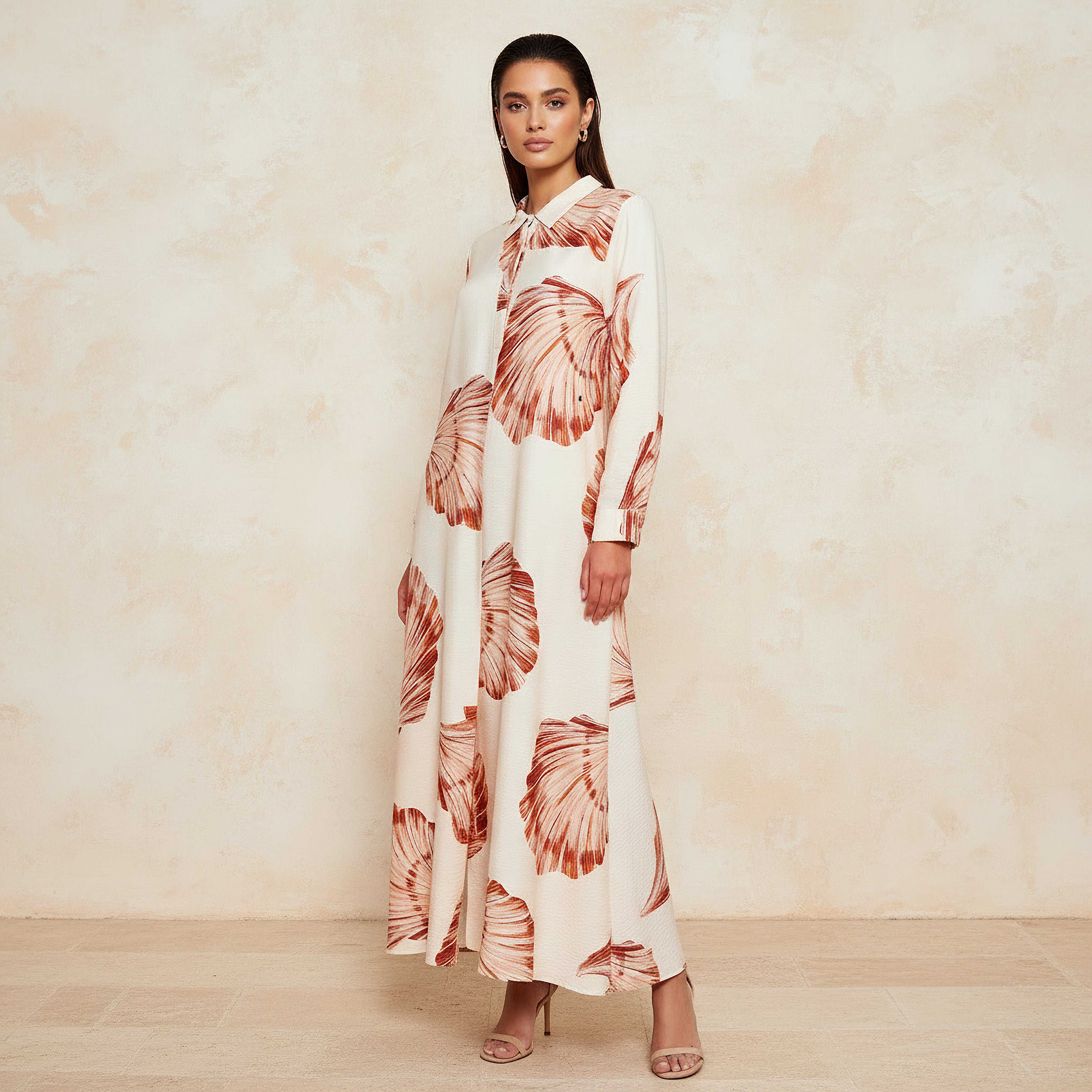 Splash Iconic Printed A-line Dress with Concealed Placket