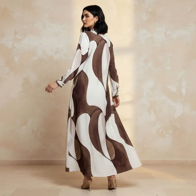 Splash Iconic Printed A-line Dress with Concealed Placket – image 4