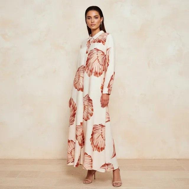 Splash Iconic Printed A-line Dress with Concealed Placket