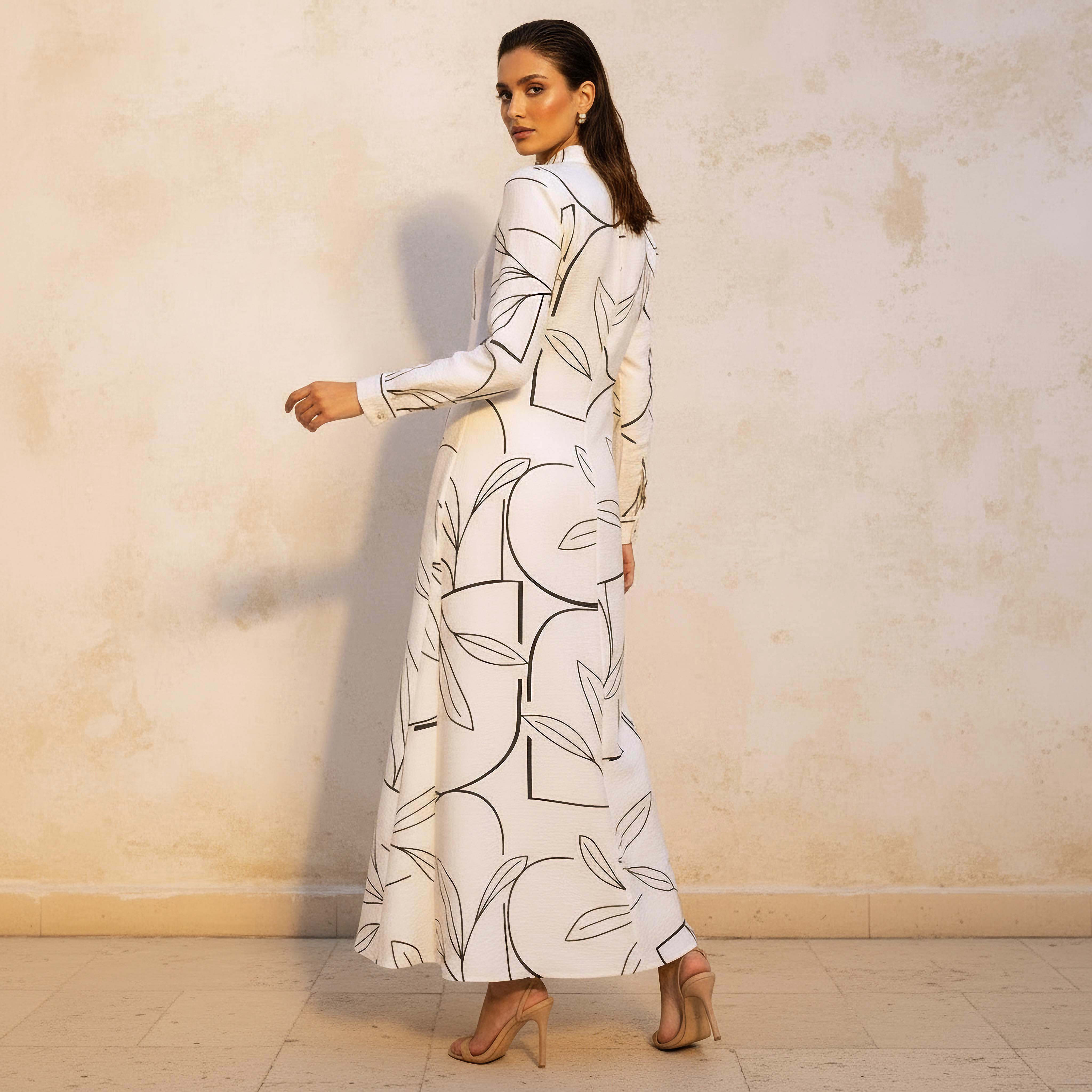 Splash Iconic Printed A-line Dress with Concealed Placket