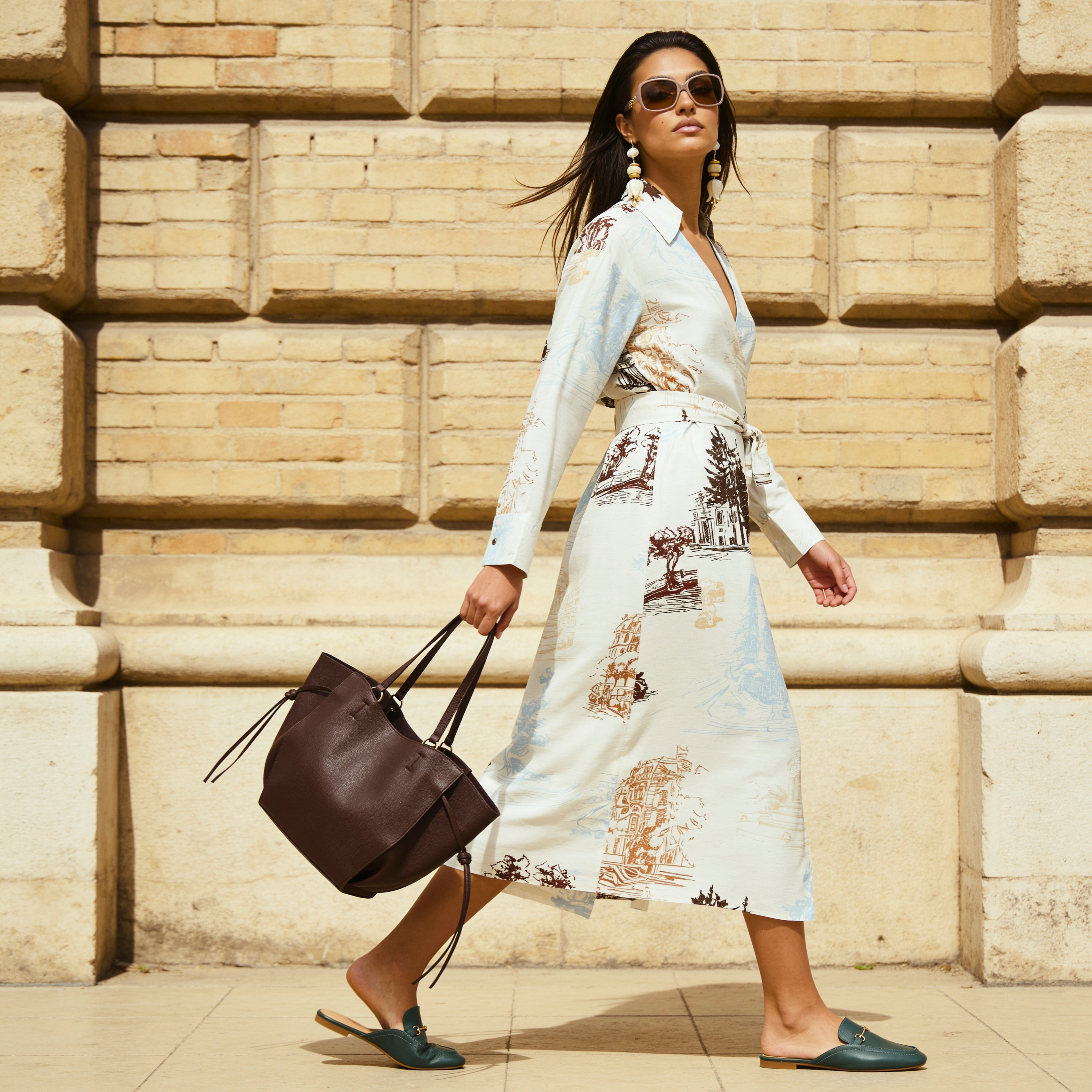 Splash Iconic Printed Wrap Dress