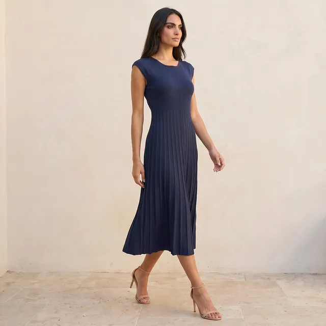 Splash Iconic Pleated A-line Midi Dress – image 4