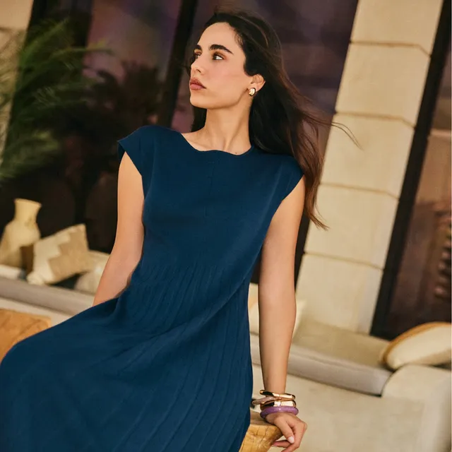Splash Iconic Pleated A-line Midi Dress – image 6