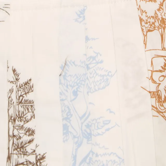 Midi Pleated Skirt City Landscape Print – image 3
