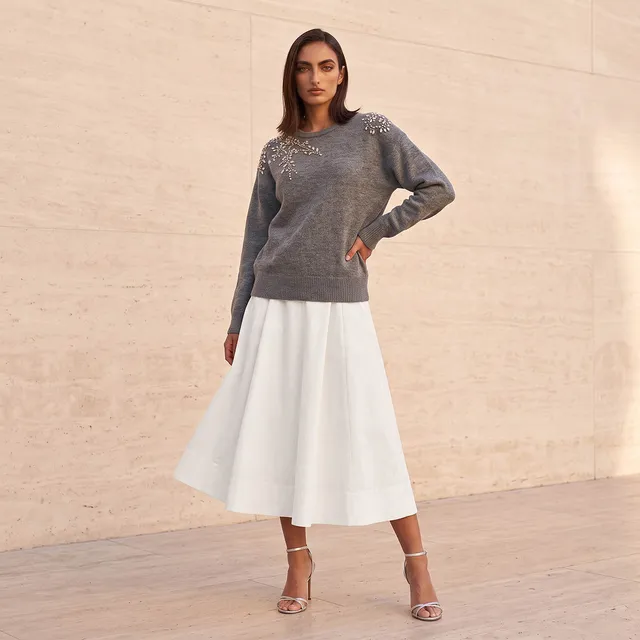 Splash Iconic Midi Length Cotton Panelled Skirt – image 6