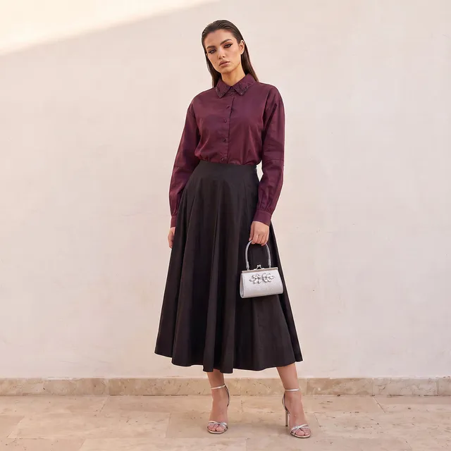 Splash Iconic Midi Length Cotton Panelled Skirt – image 5