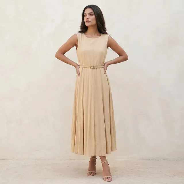 Splash Iconic A-line Maxi Length Dress with Panelled Detail