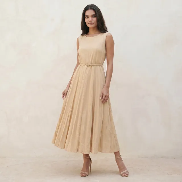Splash Iconic A-line Maxi Length Dress with Panelled Detail – image 3