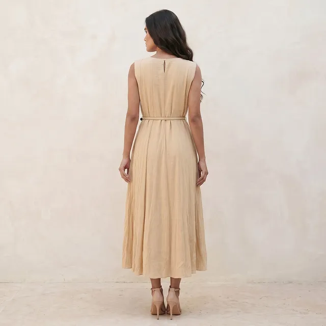 Splash Iconic A-line Maxi Length Dress with Panelled Detail – image 4