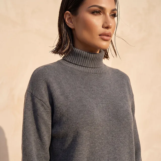 Splash Iconic Textured High Neck Sweater – image 5