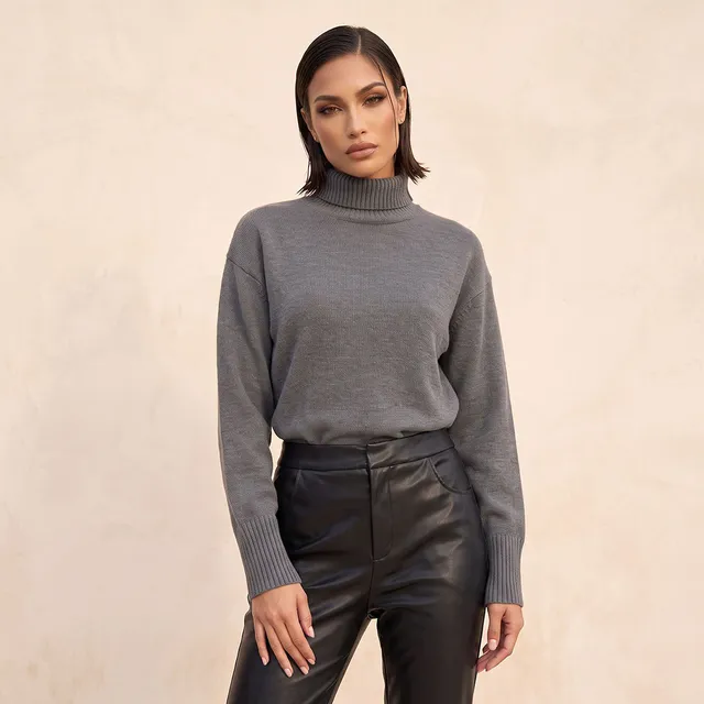Splash Iconic Textured High Neck Sweater – image 7