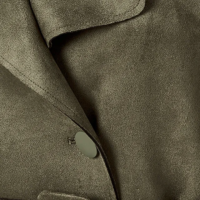 Splash Iconic Suede Trench Coat with Belt – image 8
