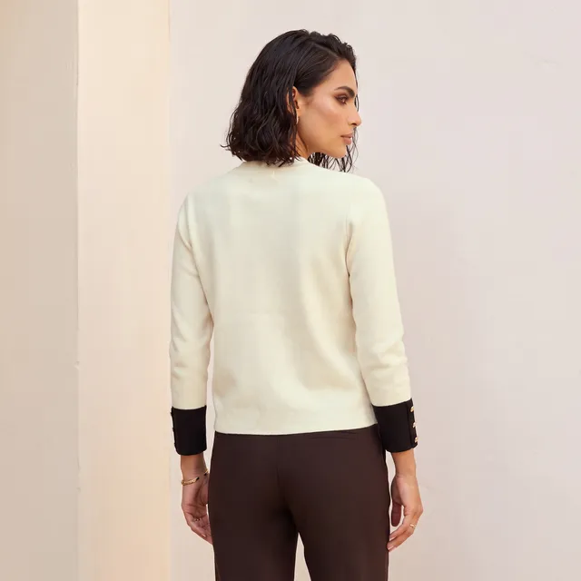 Splash Iconic Textured Cardigan with High Neck – image 3