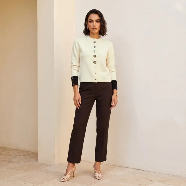 Splash Iconic Textured Cardigan with High Neck – image 4