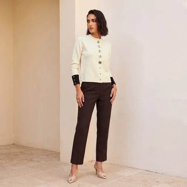 Splash Iconic Textured Cardigan with High Neck – image 5