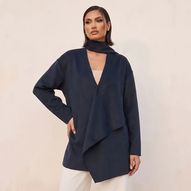 Splash Iconic Felt Jacket with Draped Neck – image 2