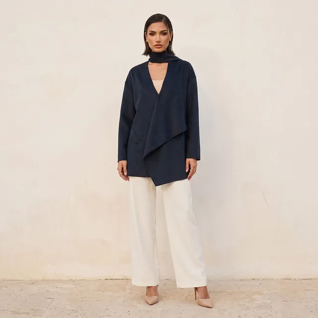 Splash Iconic Felt Jacket with Draped Neck – image 3