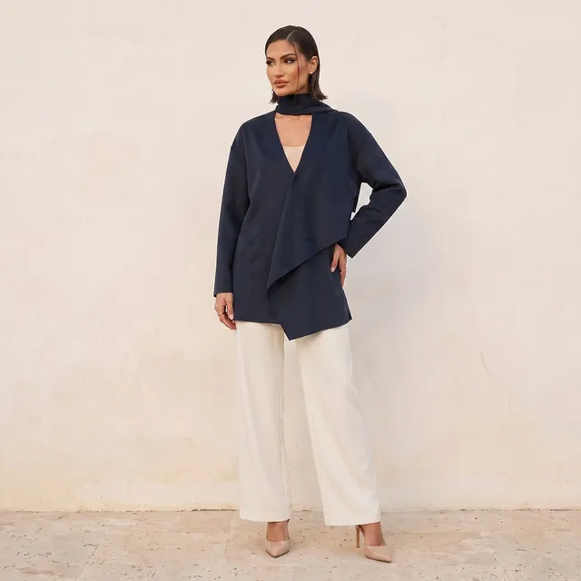 Splash Iconic Felt Jacket with Draped Neck – image 6