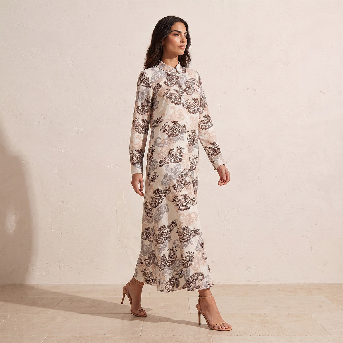 Splash Iconic Paisley Print Trapeze Maxi Dress