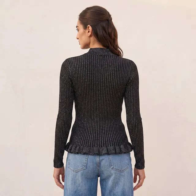 Iconic Textured High Neck Sweater – image 5